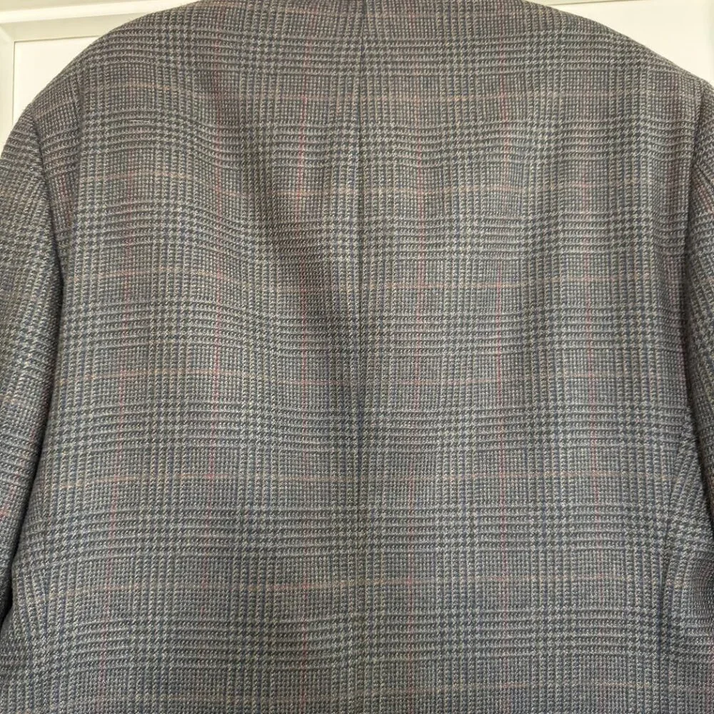 Brooks Brothers 346 Cashmere Wool Blend plaid blazer sz 46 Regular
